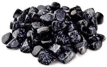 Crystal Tumbled Snow Flake Obsidian Tumbled Stones Crystals | 1 lb