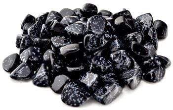 Snow Flake Obsidian Tumbled Stones Crystals | 1 lb