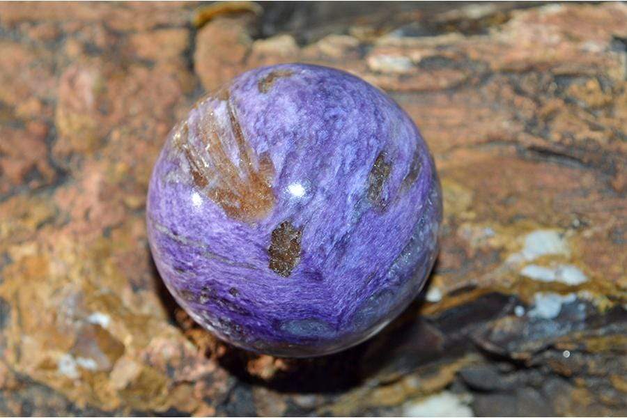 Crystal Wholesale 31 g / 1.1 oz Charoite Crystal Spheres - AAA+