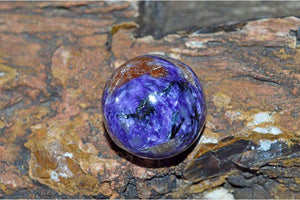 Crystal Wholesale 36.8 g / 1.3 oz Charoite Crystal Spheres - AAA+