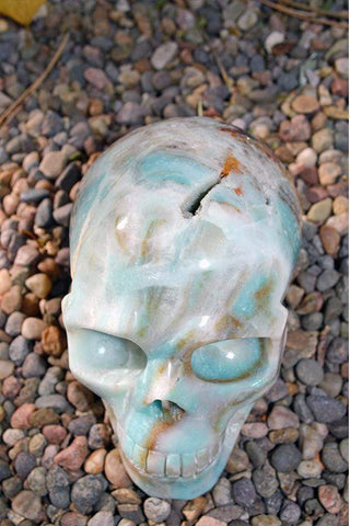 Amazonite Crystal Skull Carving I - Large
