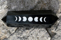 Crystal Wholesale Black Obsidian 6 Sided - Vogel | Wand ~ Phases of the Moon Carved Crystal