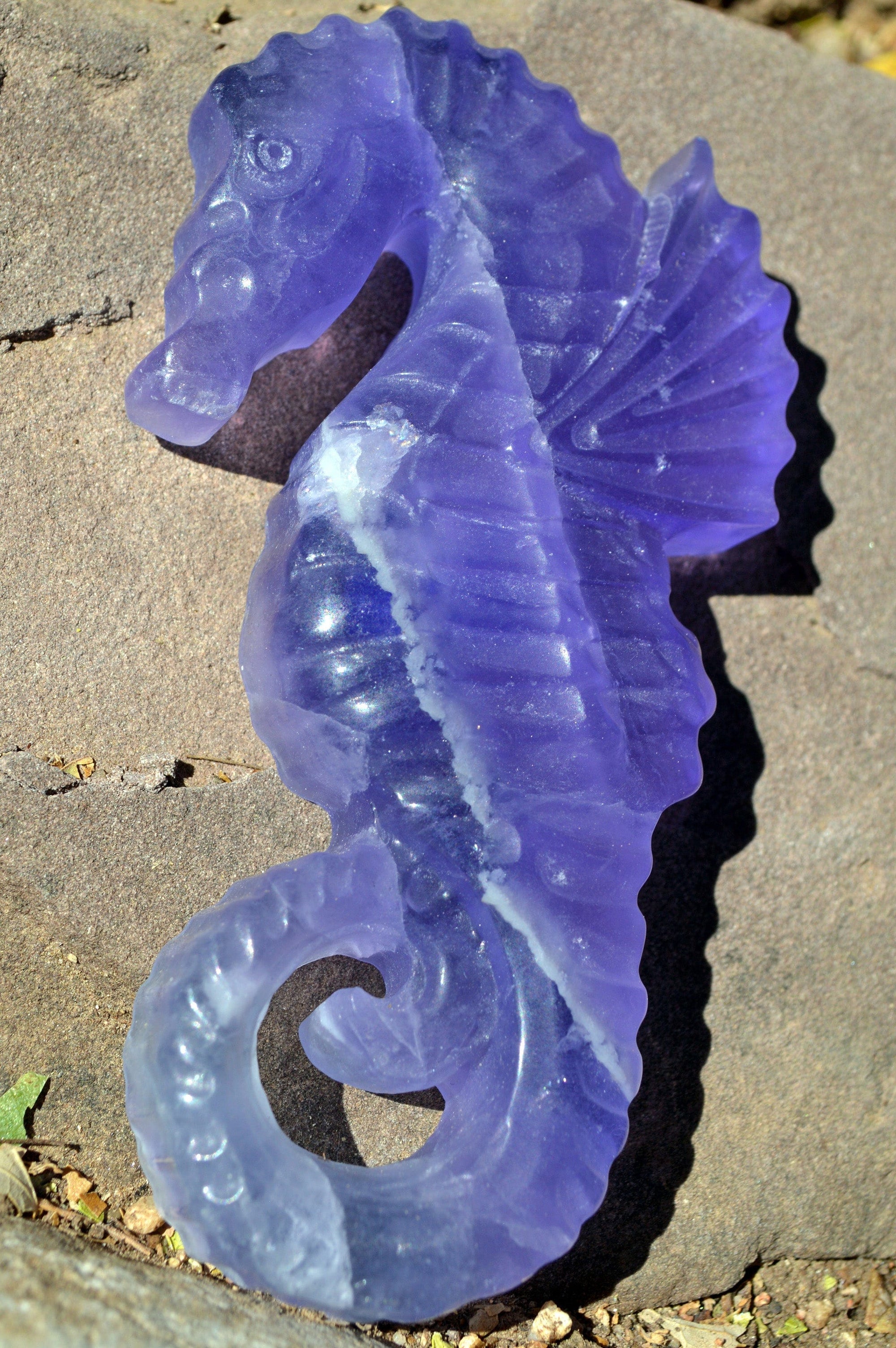 Crystal Wholesale Blue and Purple Fluorite Seahorse | Hand Carved  | Medium | AAA Quality | I
