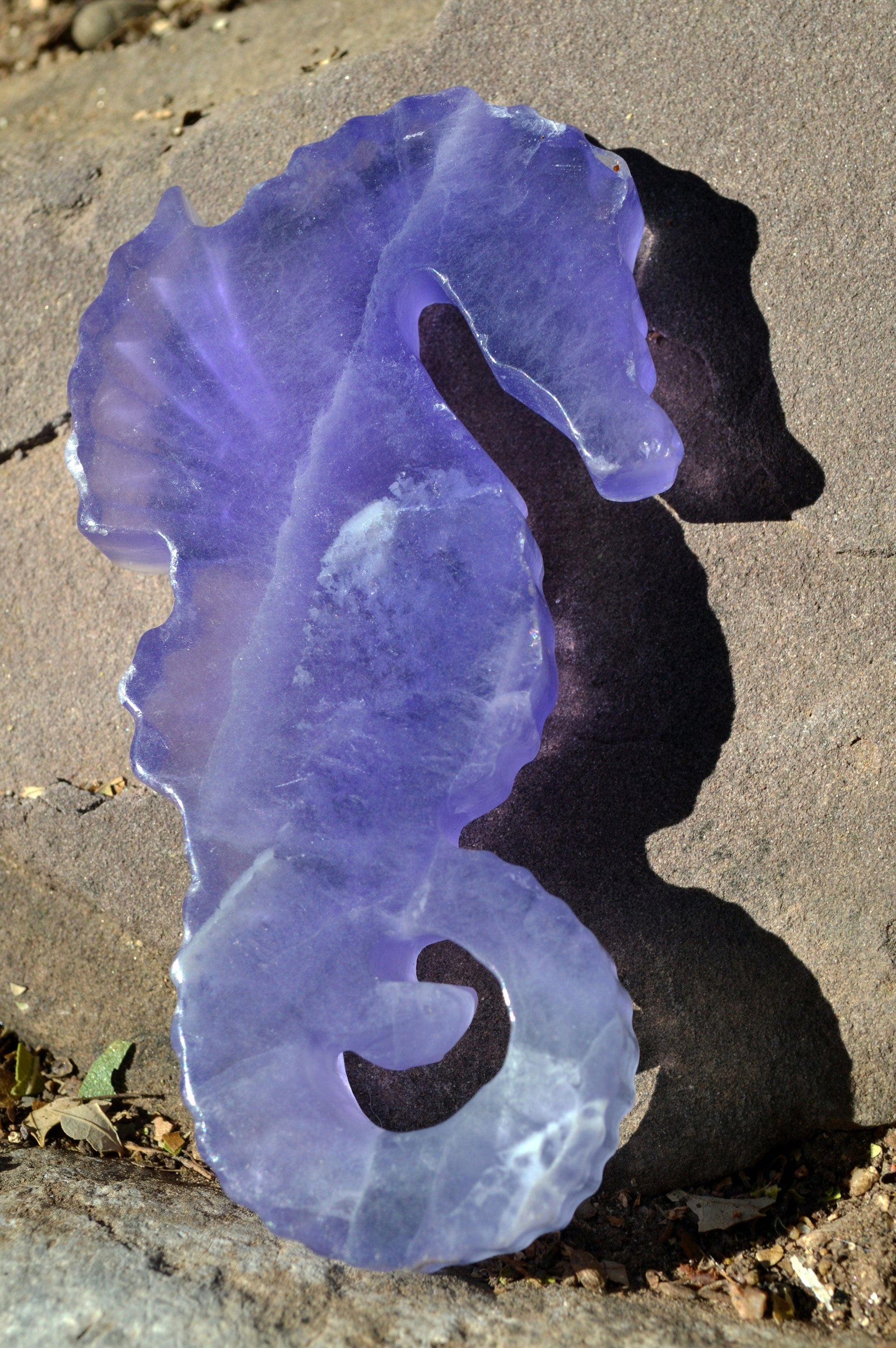 Crystal Wholesale Blue and Purple Fluorite Seahorse | Hand Carved  | Medium | AAA Quality | I