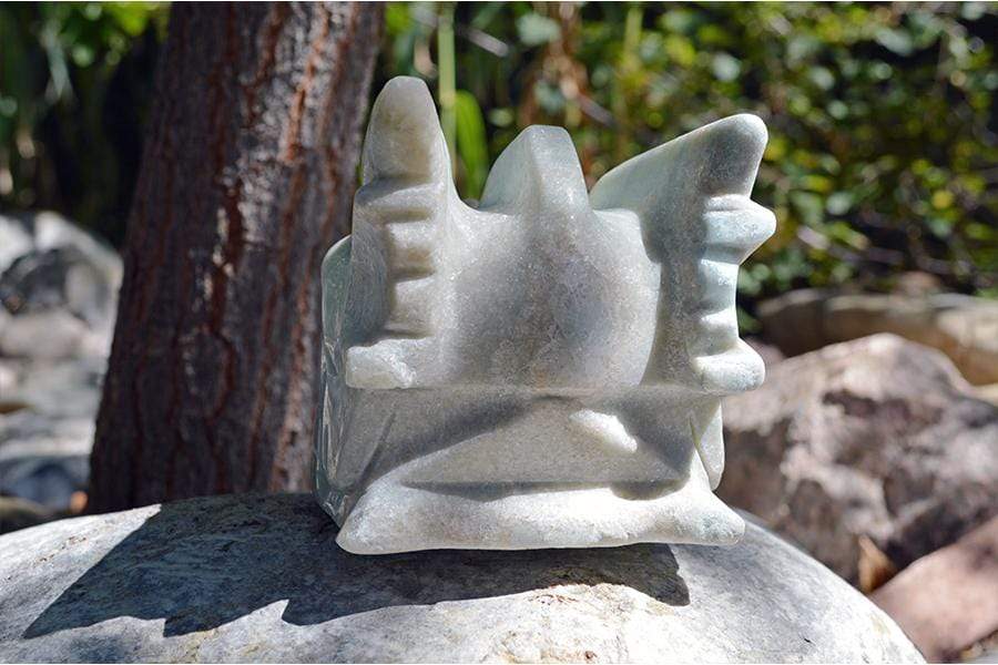 Crystal Wholesale Blue Aragonite - Crystal Dragon Skull Carving I