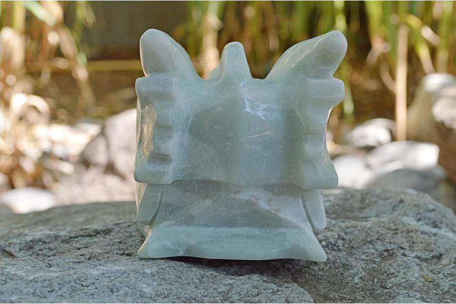 Crystal Wholesale Blue Aragonite - Crystal Dragon Skull Carving IV