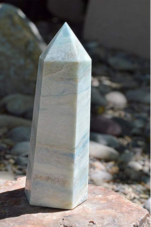 Crystal Wholesale Blue Aragonite - Crystal Obelisk Carving I