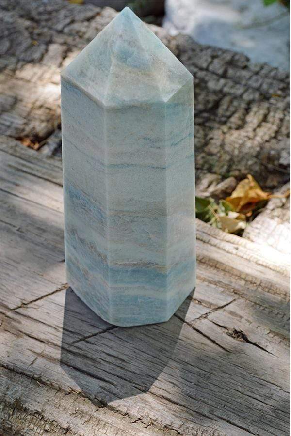 Crystal Wholesale Blue Aragonite - Crystal Obelisk Carving I