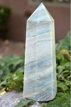 Crystal Wholesale Blue Aragonite - Crystal Obelisk Carving I