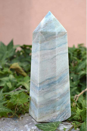 Crystal Wholesale Blue Aragonite - Crystal Obelisk Carving I