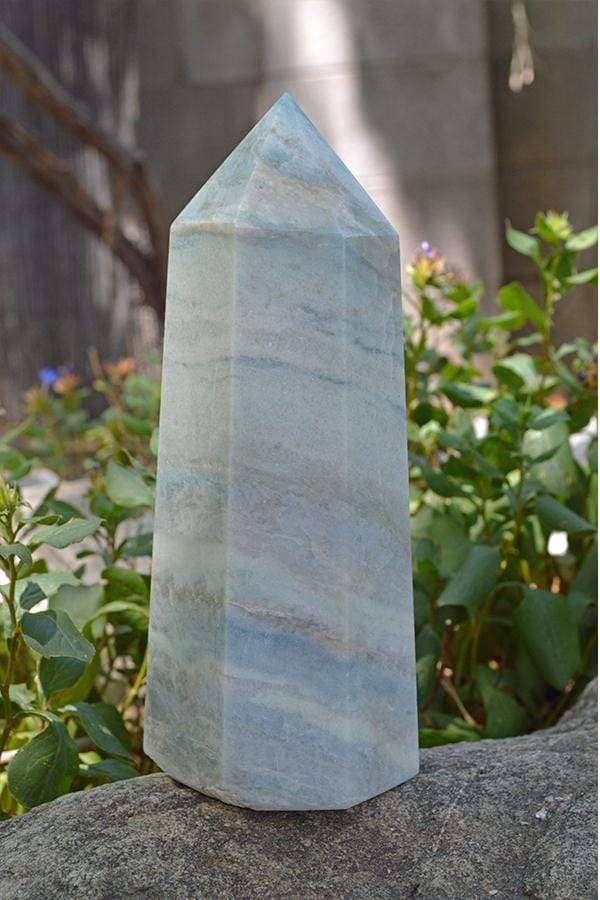 Crystal Wholesale Blue Aragonite - Crystal Obelisk Carving I