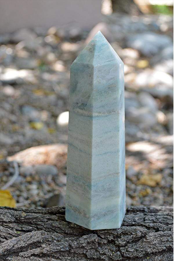 Crystal Wholesale Blue Aragonite - Crystal Obelisk Carving II