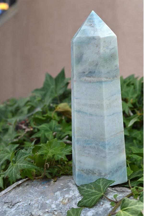 Crystal Wholesale Blue Aragonite - Crystal Obelisk Carving II