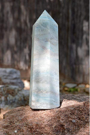 Crystal Wholesale Blue Aragonite - Crystal Obelisk Carving II