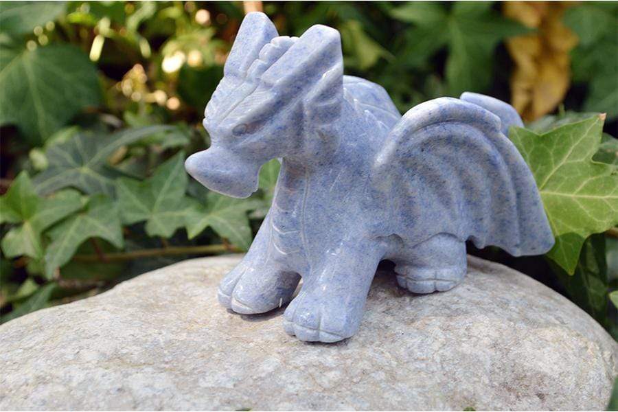 Crystal Wholesale Blue Aventurine Crystal Dragon Carving - Medium