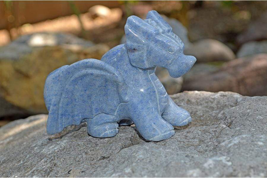 Crystal Wholesale Blue Aventurine Crystal Dragon Carving - Medium