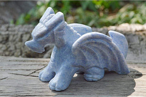 Crystal Wholesale Blue Aventurine Crystal Dragon Carving - Medium