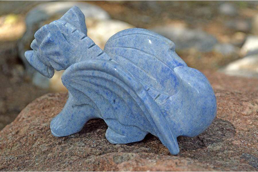 Crystal Wholesale Blue Aventurine Crystal Dragon Carving - Medium