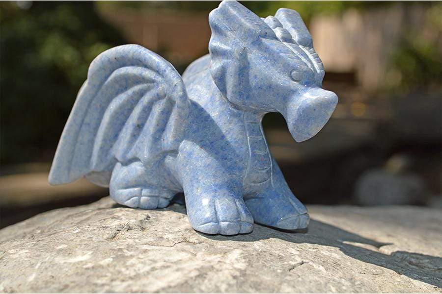Crystal Wholesale Blue Aventurine Crystal Dragon Carving - Medium
