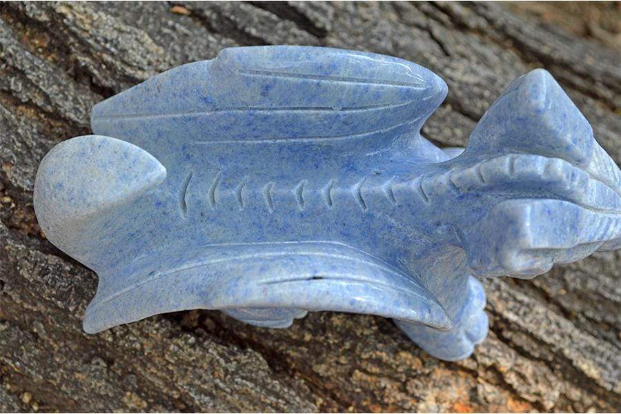 Crystal Wholesale Blue Aventurine Crystal Dragon Carving - Medium