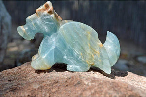 Crystal Wholesale Blue Onyx Crystal Dragon Carving - Medium
