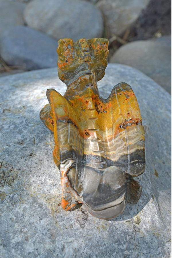 Crystal Wholesale Bumblebee "Jasper" Crystal Dragon Carving - Medium