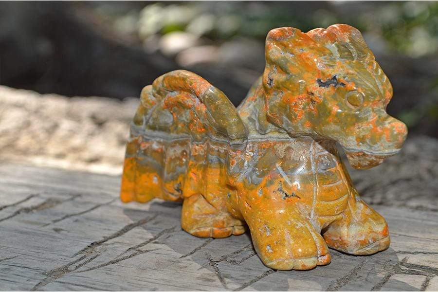 Crystal Wholesale Bumblebee "Jasper" Crystal Dragon Carving - Medium