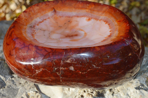 Carnelian Crystal Carved Bowl - Medium | IV