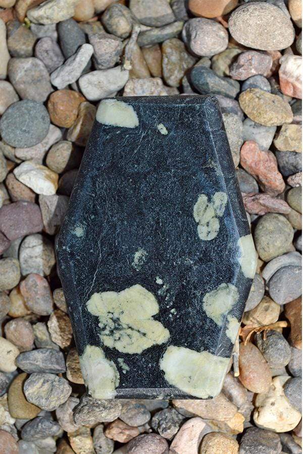 Crystal Wholesale Chrysanthemum Stone Coffin | Casket | Sarcophagus | Halloween |  Samhain | Gothic |  Medium