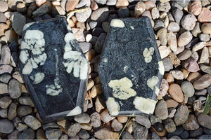 Crystal Wholesale Chrysanthemum Stone Coffin | Casket | Sarcophagus | Halloween |  Samhain | Gothic |  Medium