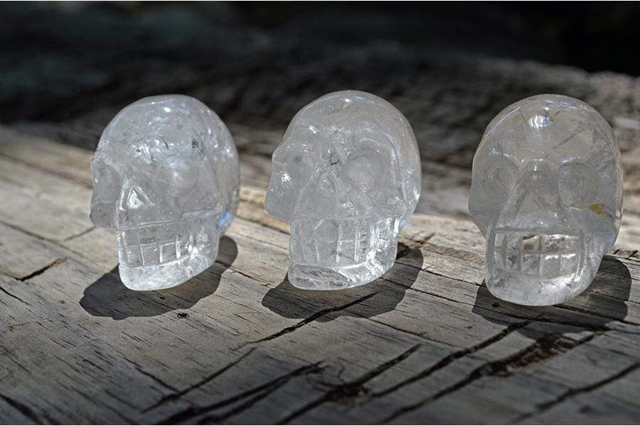 Crystal Wholesale Clear Quartz Crystal Skulls, with Rainbows - AAA - Small