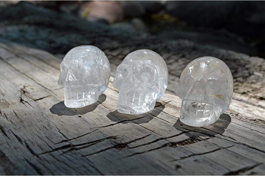 Crystal Wholesale Clear Quartz Crystal Skulls, with Rainbows - AAA - Small