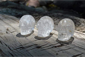 Crystal Wholesale Clear Quartz Crystal Skulls, with Rainbows - AAA - Small