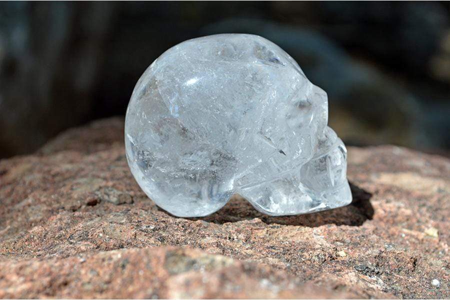 Crystal Wholesale Clear Quartz Crystal Skulls, with Rainbows - AAA - Small