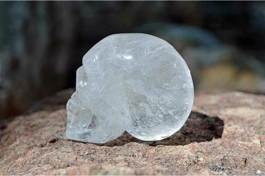 Crystal Wholesale Clear Quartz Crystal Skulls, with Rainbows - AAA - Small