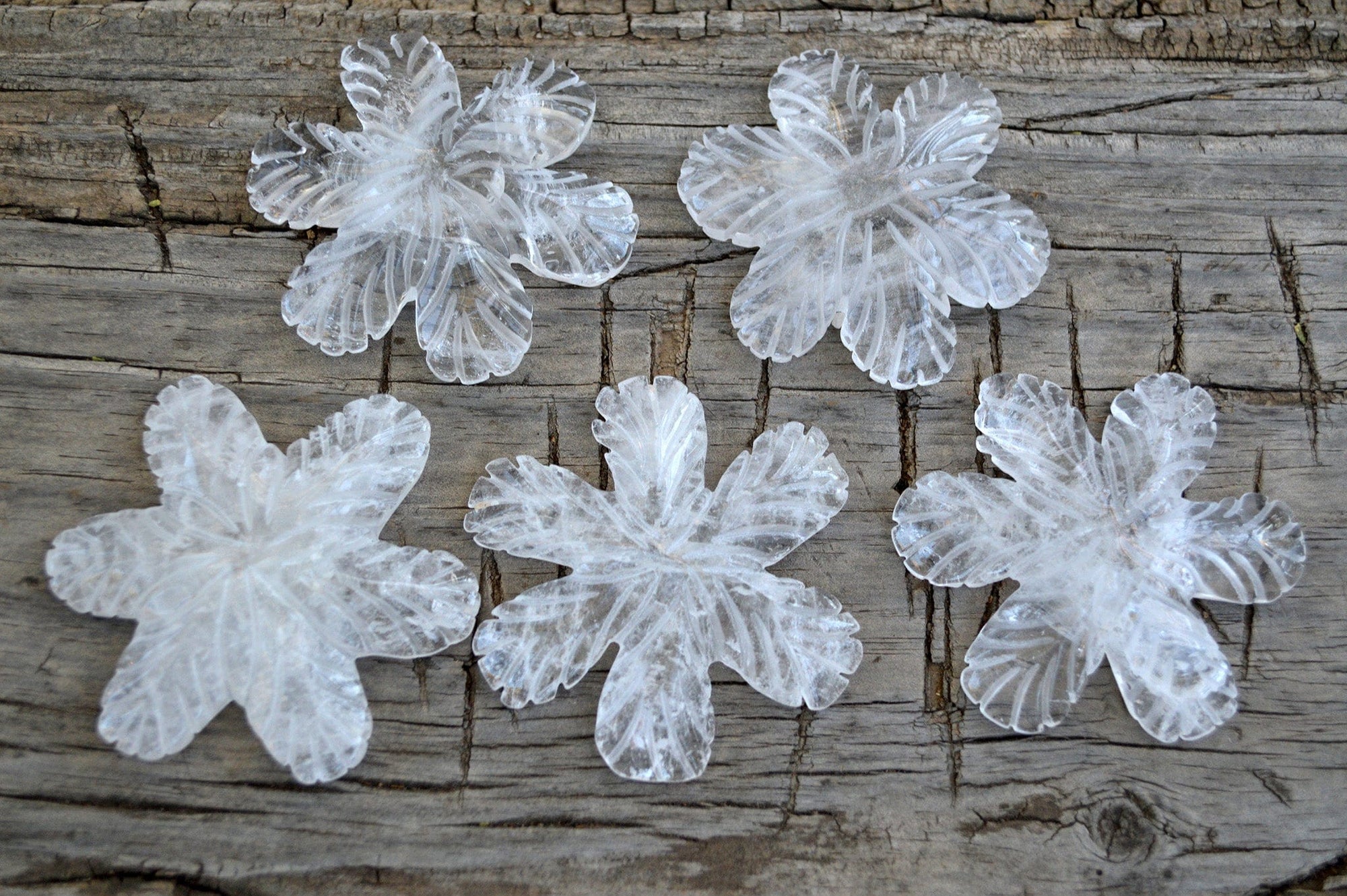 Crystal Wholesale Clear Quartz Crystal Snowflakes, with Rainbows - AAA - Small/Medium