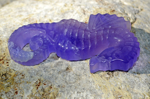 Copy of Blue and Purple Fluorite Seahorse | Hand Carved  | Medium | AAA Quality | II