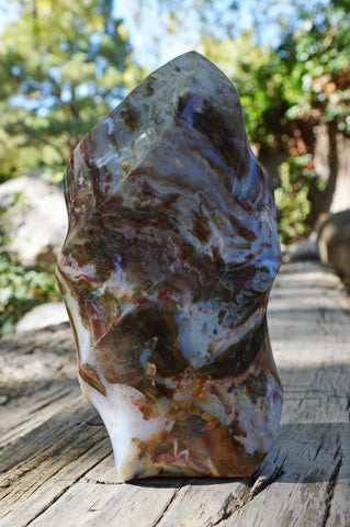 Crystal Flame | Ocean Jasper | Medium | Hand Carved Crystal