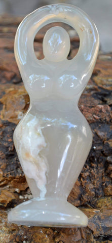 Flower Agate Goddess Crystal Carvings - Small