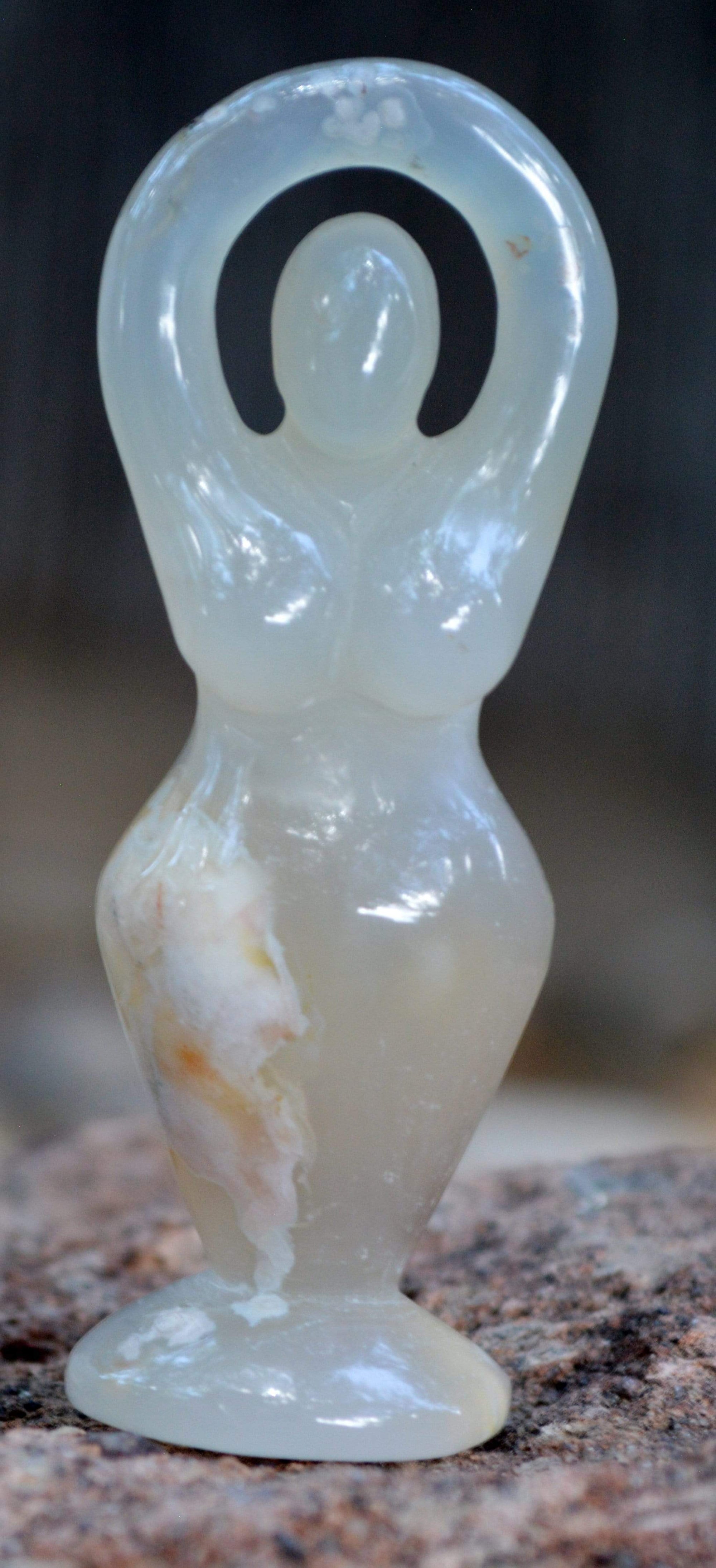 Crystal Wholesale Flower Agate Goddess Crystal Carvings - Small