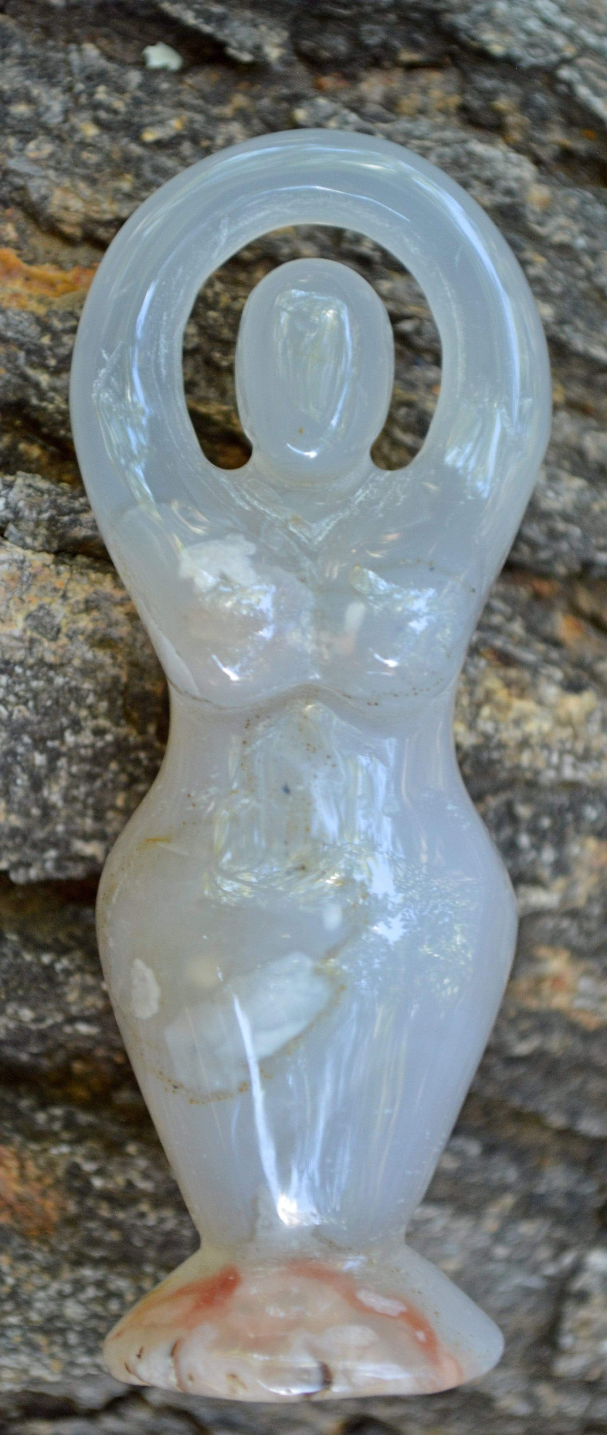 Crystal Wholesale Flower Agate Goddess Crystal Carvings - Small
