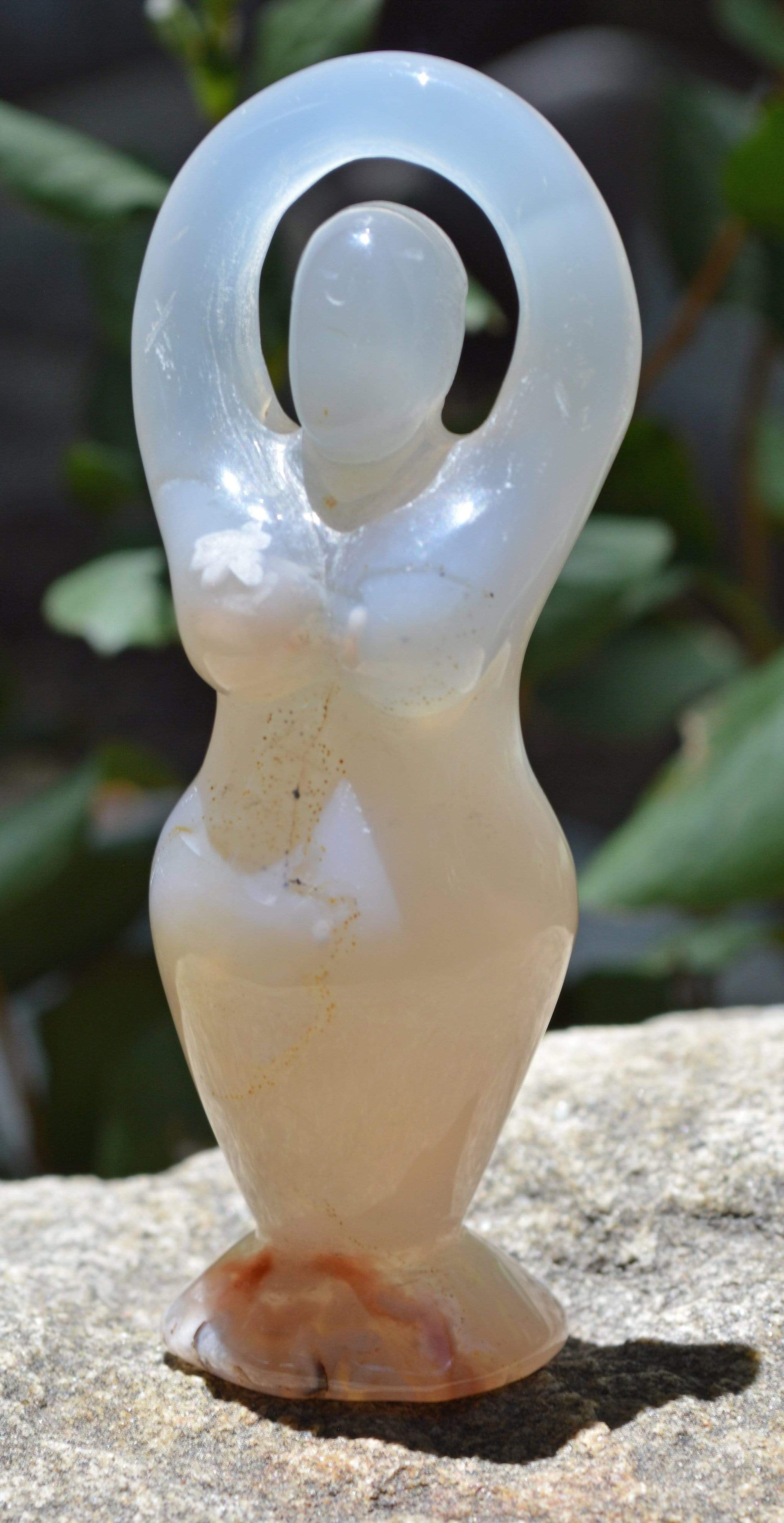 Crystal Wholesale Flower Agate Goddess Crystal Carvings - Small