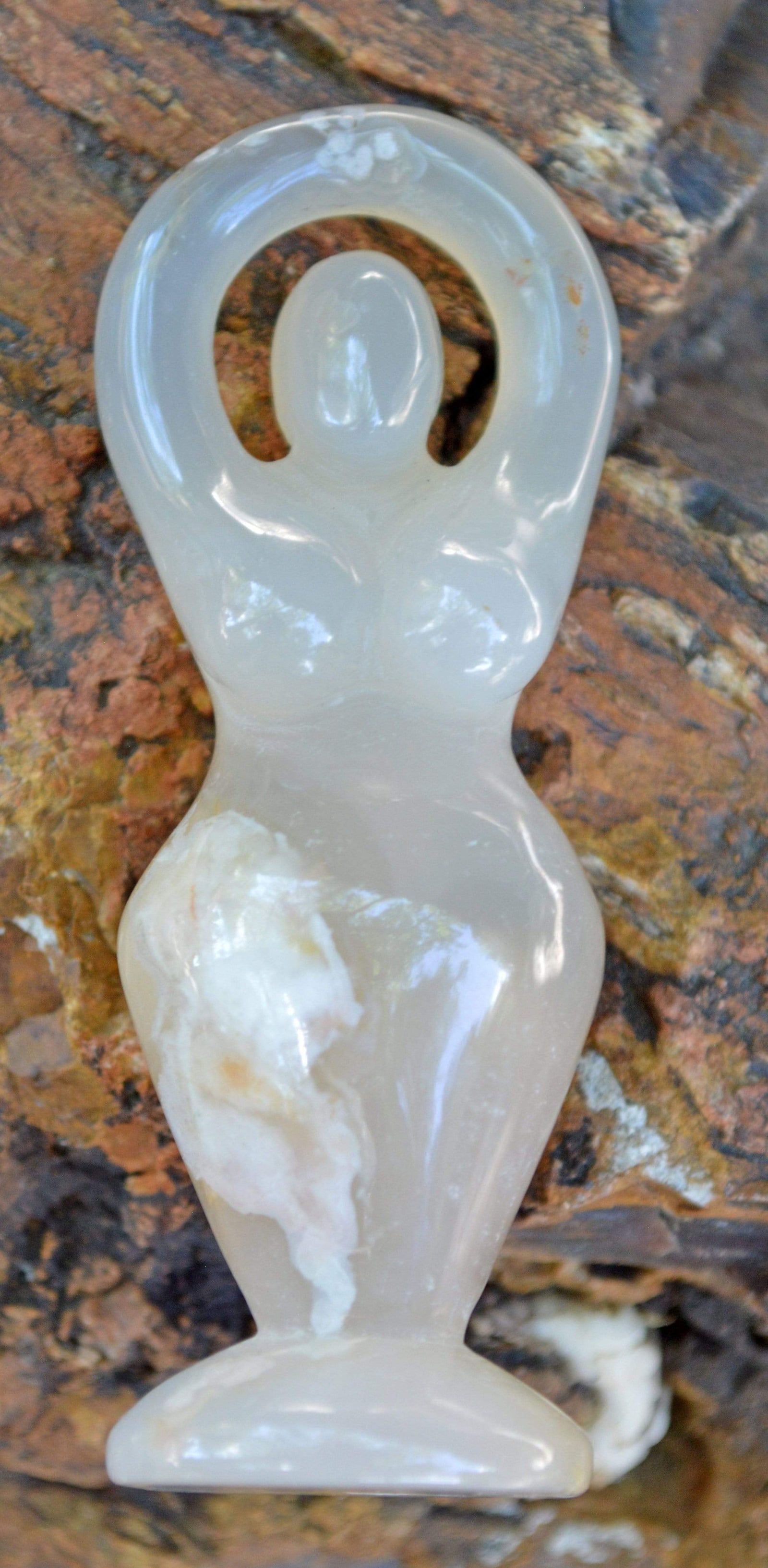 Crystal Wholesale Flower Agate Goddess Crystal Carvings - Small