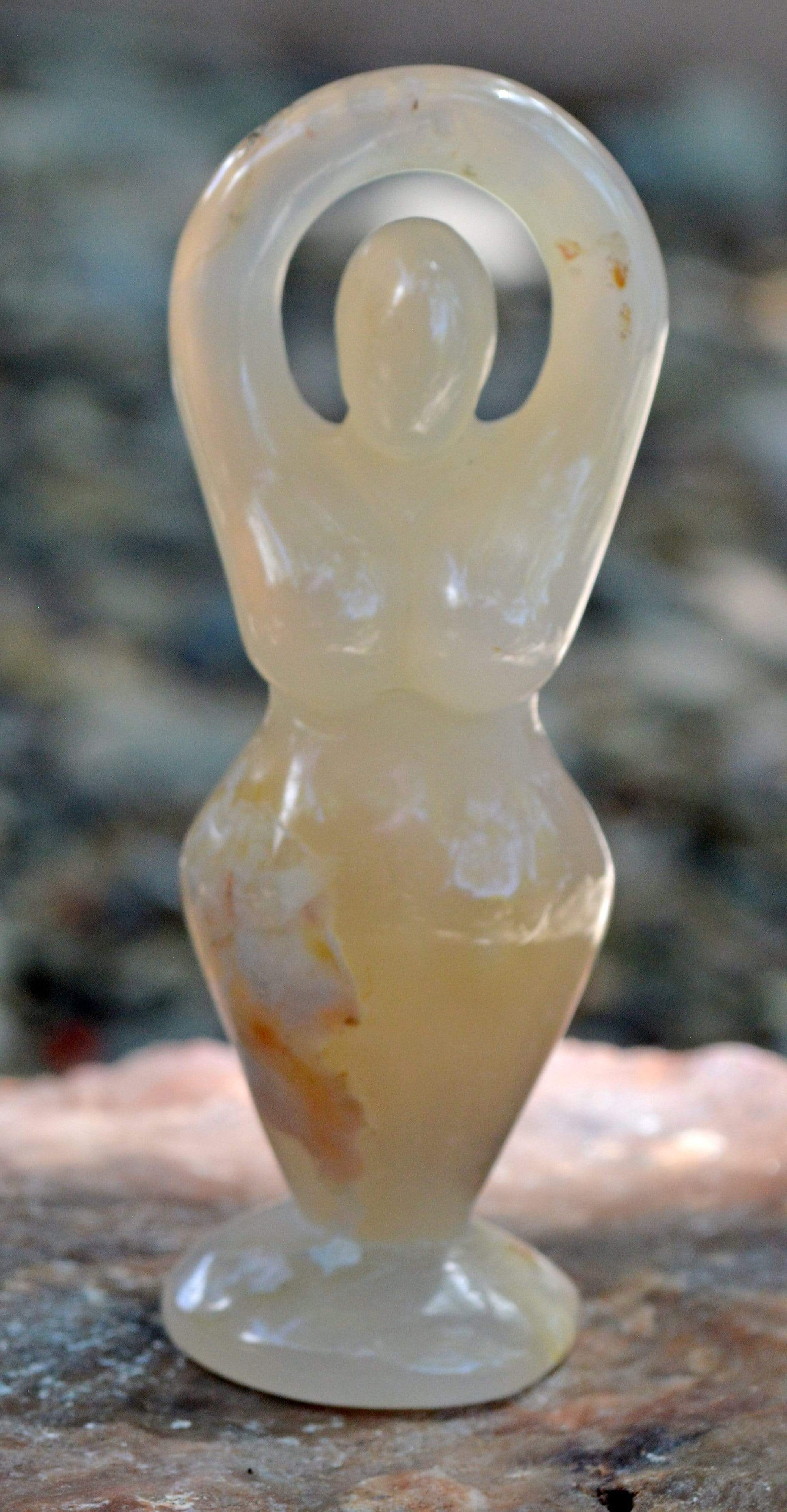 Crystal Wholesale Flower Agate Goddess Crystal Carvings - Small