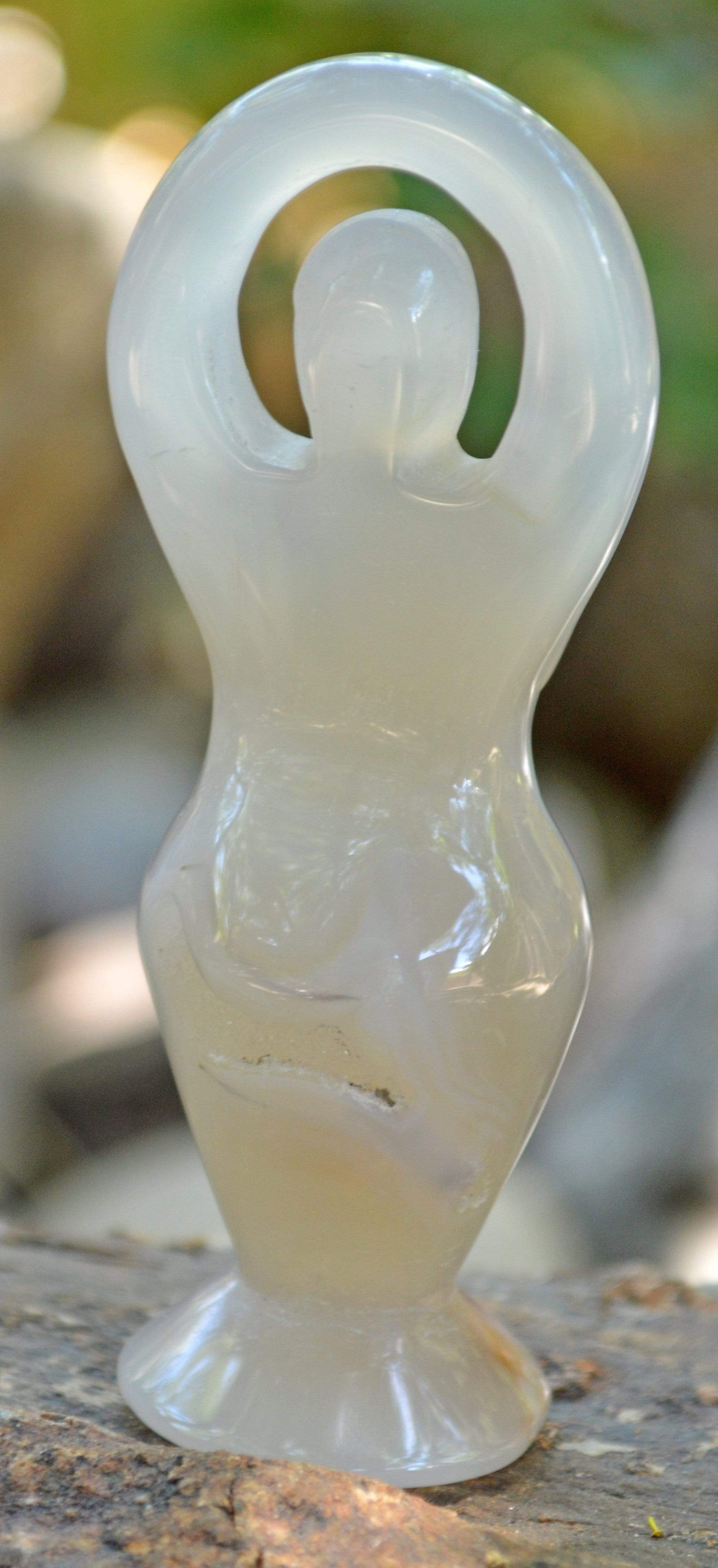 Crystal Wholesale Flower Agate Goddess Crystal Carvings - Small