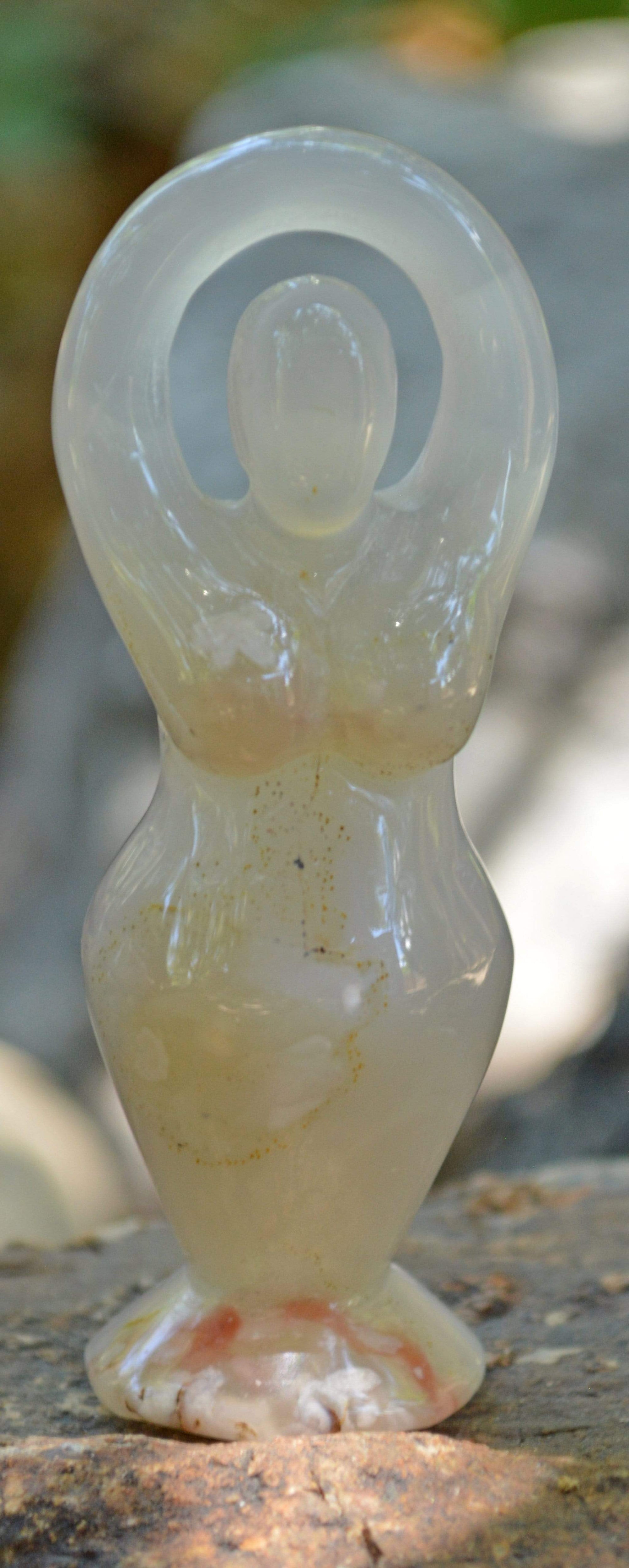 Crystal Wholesale Flower Agate Goddess Crystal Carvings - Small