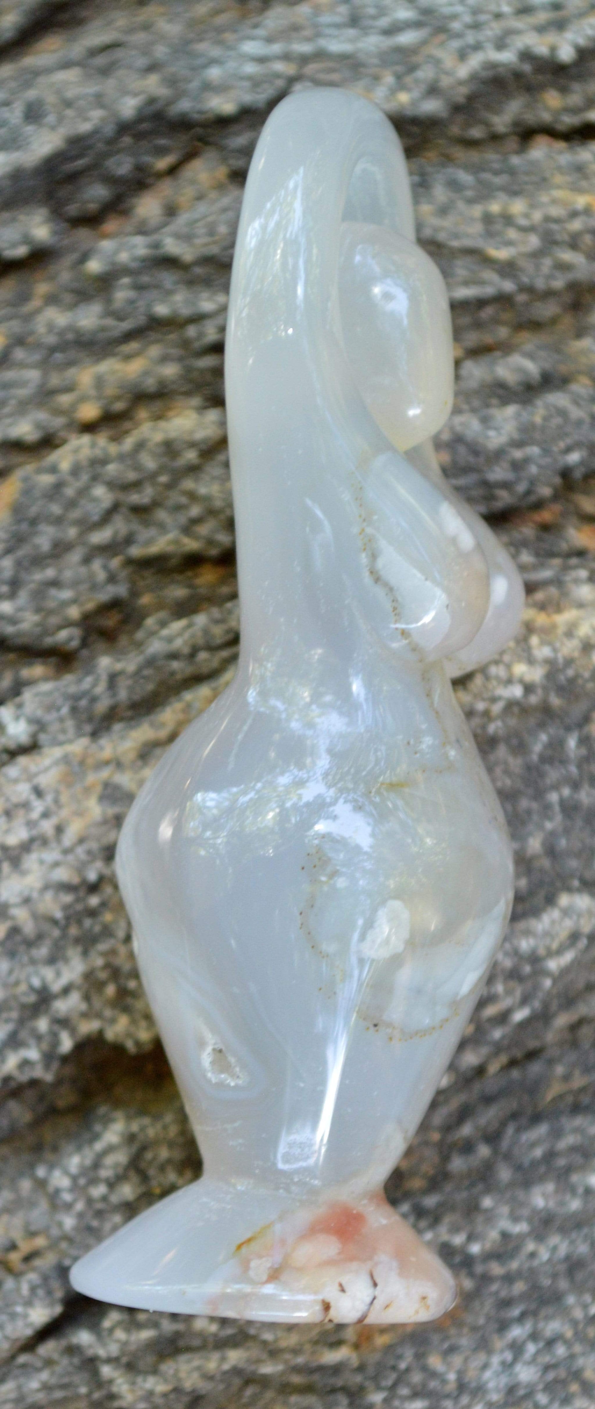 Crystal Wholesale Flower Agate Goddess Crystal Carvings - Small