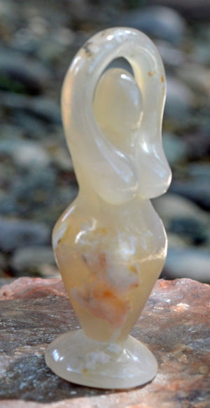 Crystal Wholesale Flower Agate Goddess Crystal Carvings - Small