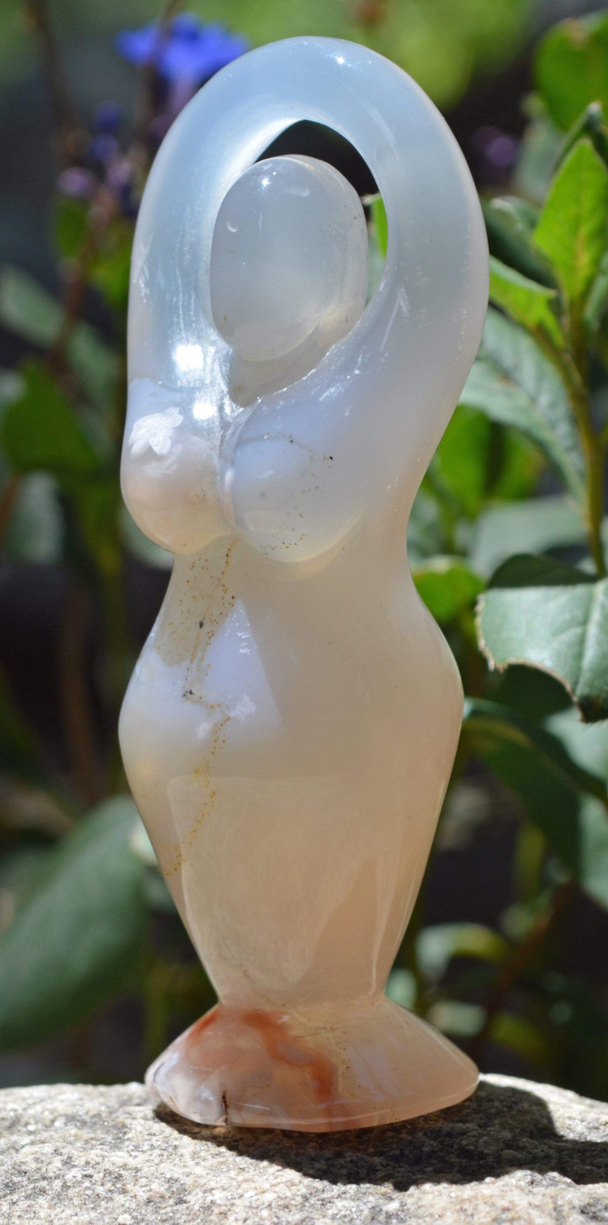 Crystal Wholesale Flower Agate Goddess Crystal Carvings - Small