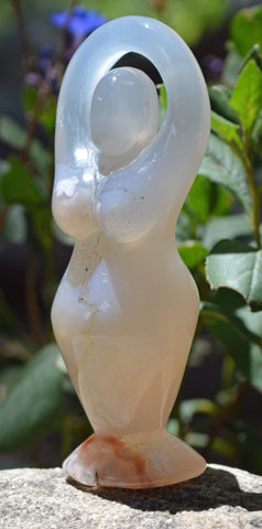 Flower Agate Goddess Crystal Carvings - Small